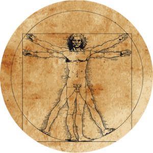 Das Bild zeigt eine Zeichnung von Leonardo da Vinci und dient als Beitragsbild für das Thema "Ganzheitliche Zahnmedizin mit Kinesiologie, Akupunktur und Hypnose".